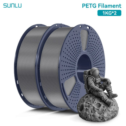SUNLU 2KG PETG/PETG Clear Filament 1.75 ±0.02mm 1kg Spool (2.2lbs)