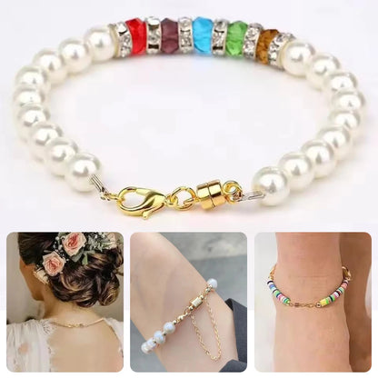 8pcs Magnetic Necklace Clasp with Lobster Jewelry Clasps for Necklaces Extender Bracelet