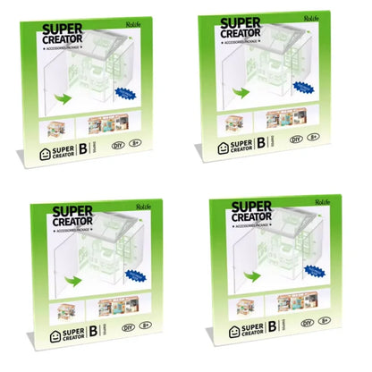 Robotime DIY Miniature Dollhouse Kit with Accessories Model Kit with LED to Build