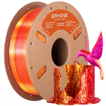 ERYONE High Speed Filament Silk PLA Filament Rapid PLA 3D Printing Filament, 30-500mm/s 1kg(2.2LBS)/Spool for 3D Printer