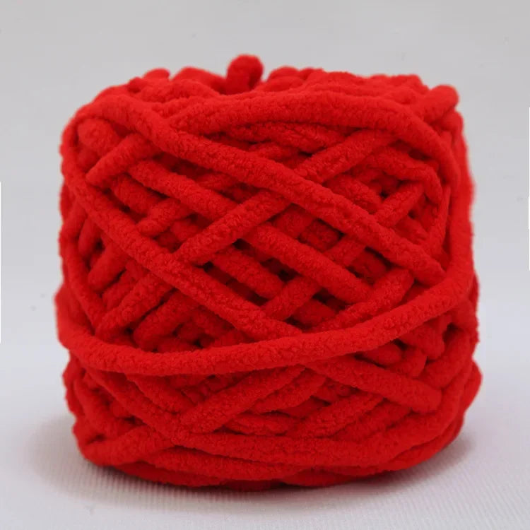 100g/ball Chenille Knitting Yarn Soft Ice Strip Line Cotton Yarn DIY Wool Yarn for Hand Knitting Scarf Thick Wool Wholesale