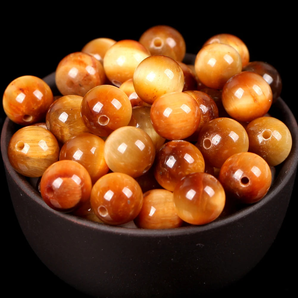 Natural Round Tiger Eye Amazonite Lava Turquoises Agates Jaspers Garnet Spacer Loose Stone Beads For Jewelry Making