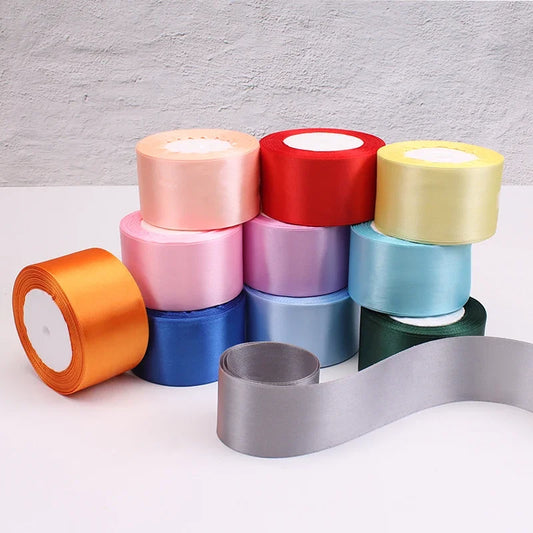 22Meters/roll 6/10/15/20/25/40/50mm Polyester Satin Ribbon