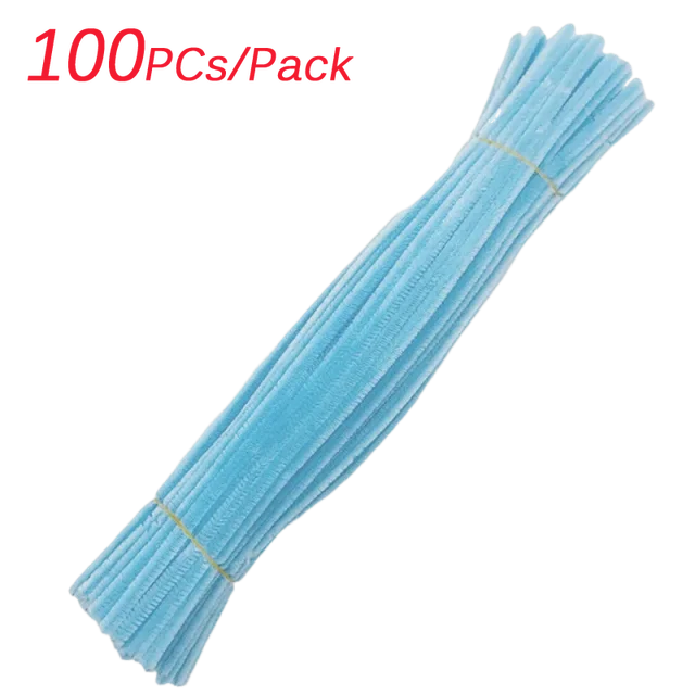 Creative Wires Chenille Wire Pipe Cleaners Flower Headband Diy Colorful DIY Plush Stem Wired Twist Stick