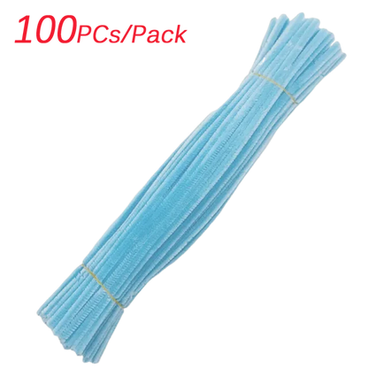 Creative Wires Chenille Wire Pipe Cleaners Flower Headband Diy Colorful DIY Plush Stem Wired Twist Stick