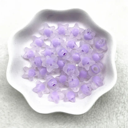 30pcs 12mm Matte Acrylic Five-pointed Star Loose Spacer Beads for Jewelry Making