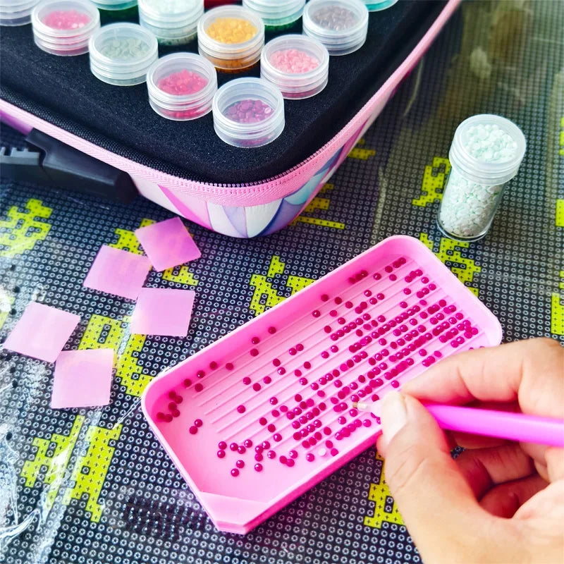 Diamond Painting Tools Accessories Leather Handbag Cross Stitch Kit 5d Beads Jewelry Storage Container 60 Plastic Bottles