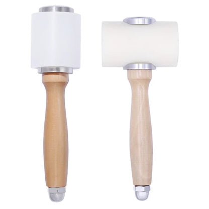 IMZAY 1Pc Professional Leather Carve Wood Handle Nylon Hammer Leathercraft Punch Printing Percussion
