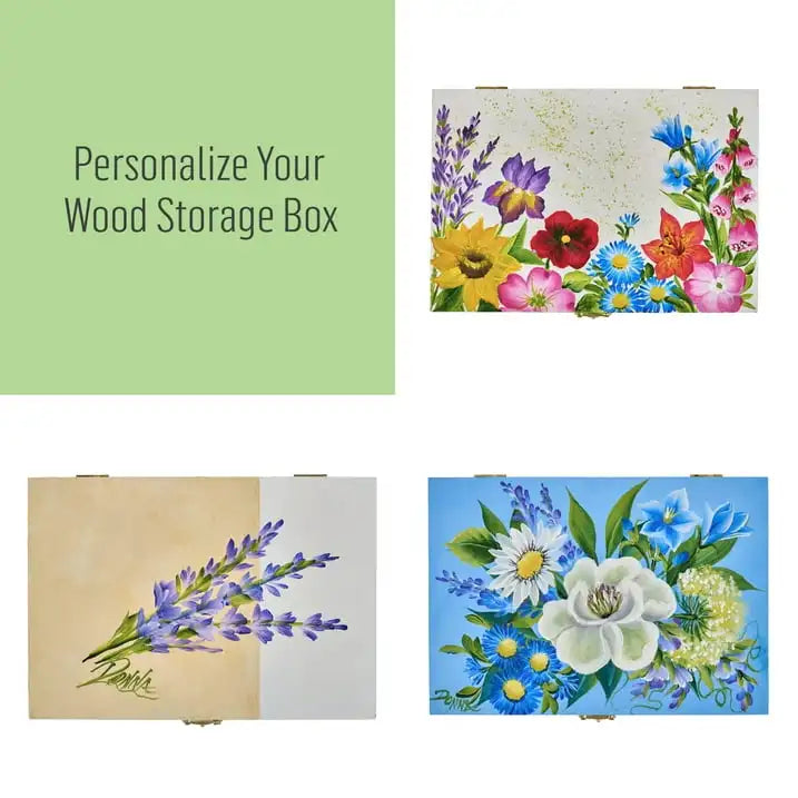 FolkArt One Stroke A-Z Floral Paint Kit, with Acrylic Paint, Brushes, Teaching Guides and a Storage Box