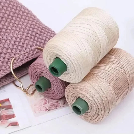 3mm Handmade Ice Rope Thread DIY Hook Cushion Beginners Crochet Knitting Yarn