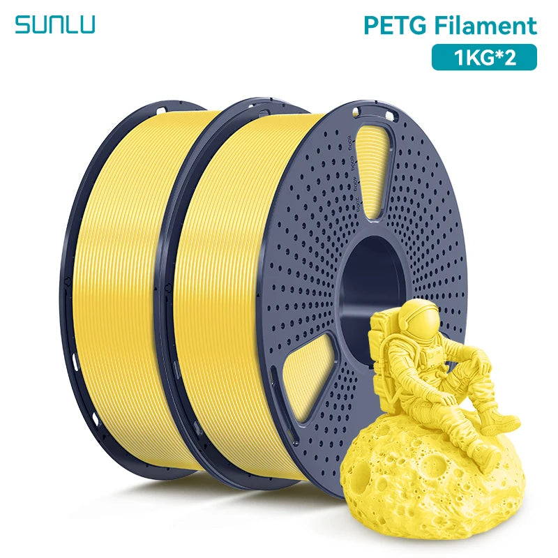 SUNLU 2KG PETG/PETG Clear Filament 1.75 ±0.02mm 1kg Spool (2.2lbs)