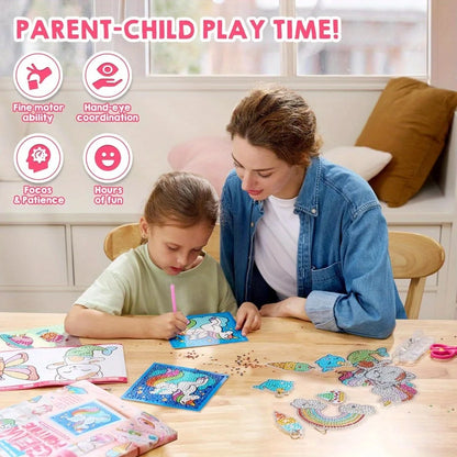 JOYFY 16 Projects Kids Diamond Gem Painting Kit with 5D Gem for Girls Ages 6-12 Gem Craft