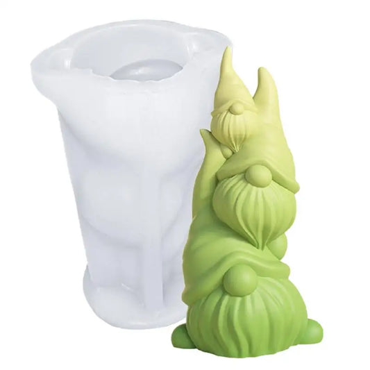 New Faceless Dwarf Silicone Molds 3D Gnome Fondant Scented Candle Clay Plaster Resin
