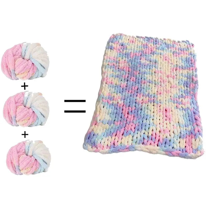 Chenille Yarn Soft wool thread Chunky Yarn for handmade Knitting Crocheting Thick Yarn Soft Plus Yarn for Socks Gloves