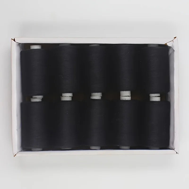 Sewing Thread - 10 Polyester Threads for Hand Stitching, Quilting & Sewing Machine - Set of 1000 yds Per Spool