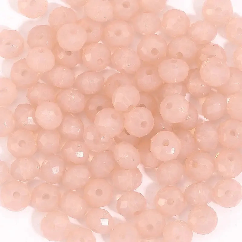 3*4mm 4*6mm Rondelle Faceted Glass Beads Loose Spacer Crystal Round Beads for Jewelry Making