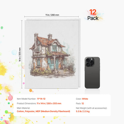 SucceBuy Canvas Boards Painting White Canvases Painting Canvas Panels