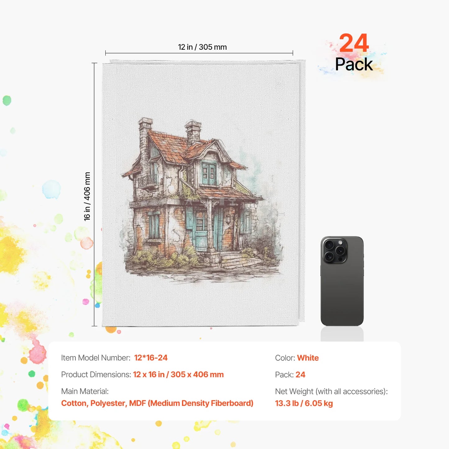 SucceBuy Canvas Boards Painting White Canvases Painting Canvas Panels