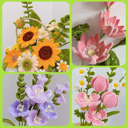 100pcs 30cm Chenille Stems Stick Cleaners Handmade Colorful Pipe