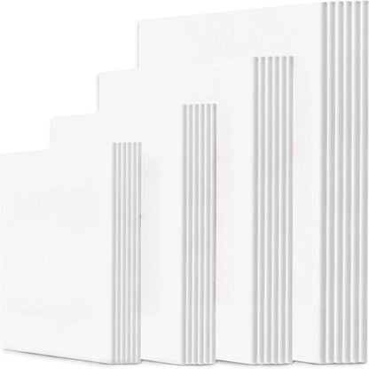 6pcs Canvas Board For Painting Cotton Blank Primed White Suitable For Gouache Watercolor Acrylic Oil Painting 3mm