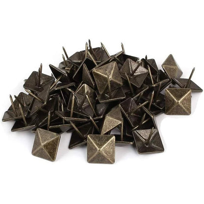 100Pcs Bronze Upholstery Tacks Square Head Bubble Nails Furniture Thumb Tacks Decorative