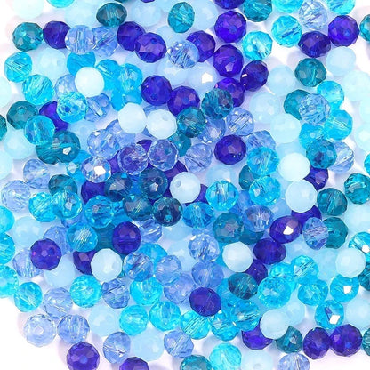 3*4mm 4*6mm Rondelle Faceted Glass Beads Loose Spacer Crystal Round Beads for Jewelry Making