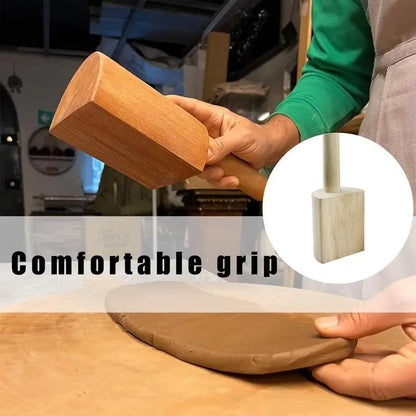 Wooden Ceramic Clapping Board DIY Texture Clay Polymer Shaping Tool Pottery Handmade Mud Patting