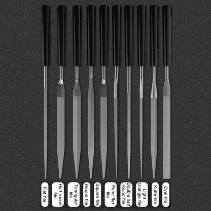 10pcs/set Metal Needle File Set Wood Rasp Metal Polishing Hand File Tools
