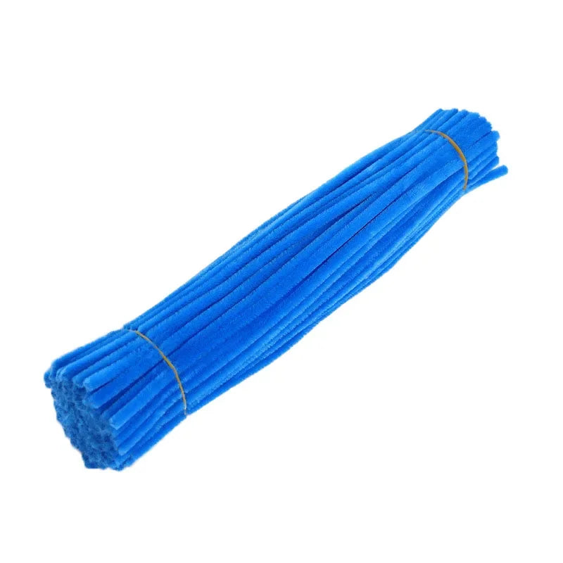 100pcs 30cm Chenille Stems Stick Cleaners Handmade Colorful Pipe