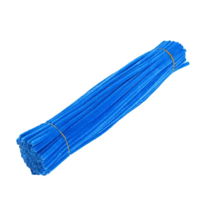 100pcs 30cm Chenille Stems Stick Cleaners Handmade Colorful Pipe