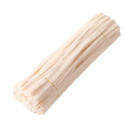 100pcs 30cm Chenille Stems Stick Cleaners Handmade Colorful Pipe