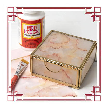 All-in-One Gloss Sealer & Glue Quick-Dry Non-Toxic - for Wood Paper Fabric Crafts DIY Scrapbooking & Art Projects