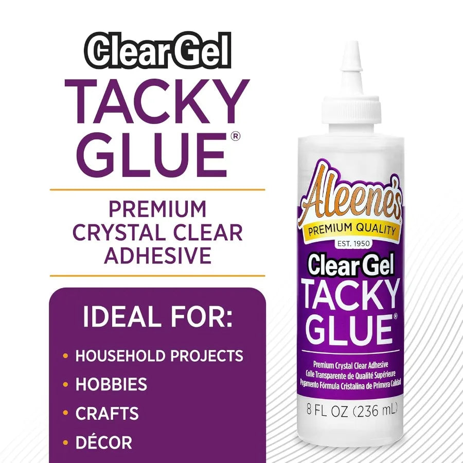 Clear Gel Glue 8oz - Versatile Adhesive for Crafts, DIY & Home Repairs