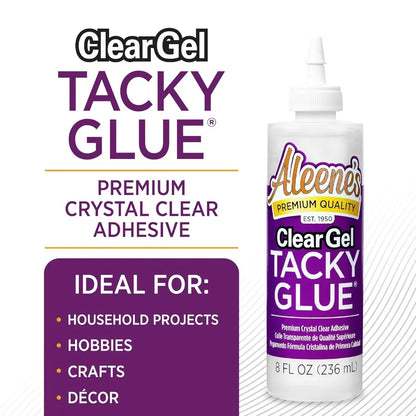 Clear Gel Glue 8oz - Versatile Adhesive for Crafts, DIY & Home Repairs