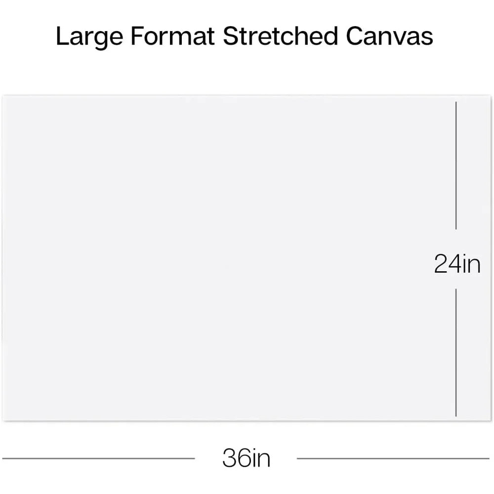 Large White 24x36 Stretched Artist Canvas 2 Pack Gesso Primed 100 Cotton Rectangular