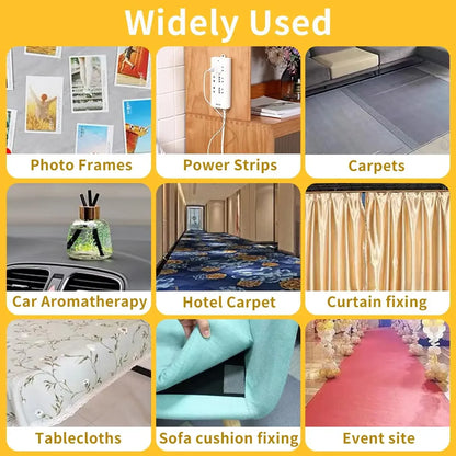 3Pack Double sided fabric tape, Super sticky resistance transparent