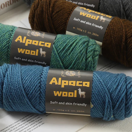 Alpaca Wool Yarn 500g DIY Knitting Kit 245 Stick Needle Thick Warm Yarn