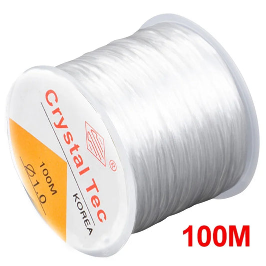 100m Strong Elastic Crystal Beading Thread Cord Jewelry Making Necklace Bracelet String Stretchable Thickness 0.5-1mm