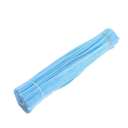 100pcs 30cm Chenille Stems Stick Cleaners Handmade Colorful Pipe