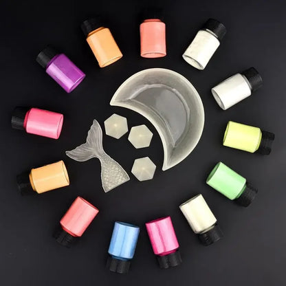 20g Long Lasting Bright Luminous Powder Paint Epoxy Resin Pigment Glow In The Dark Fluorescent Powder DIY Jewelry Making Filler