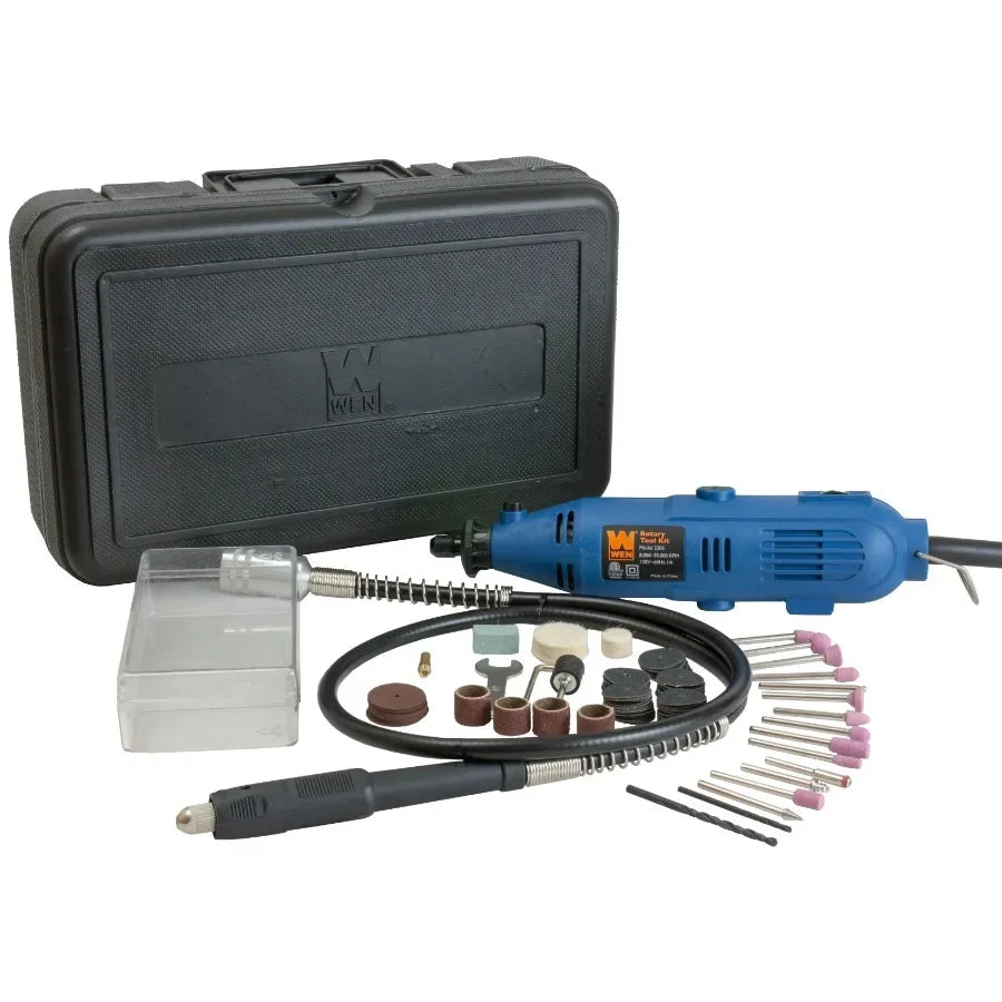 Rotary Tool Kit Includes Flex Shaft, Complete DIY Power Tool for Wood Carving & Sanding, Versatile Crafting Kit with Case