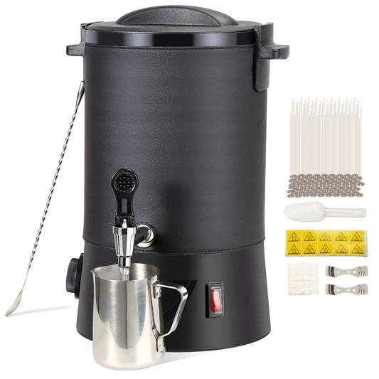 SucceBuy 6.5L 10L Wax Melter Large Electric Wax Melting Pot Easy Pour Spout 9-Level Temp Control