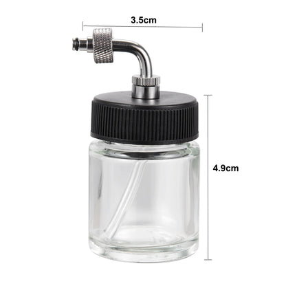 OPHIR 0.3mm Dual-Action Siphon Feed Airbrush Spray Gun for Cake Paint Model Body Paint Temporary Tattoo Air Brush Kit AC005