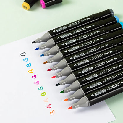 Deli Art Markers Set, 40/60/80 Colors Dual Tips