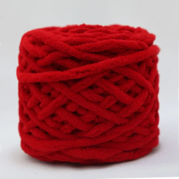 100g/ball Chenille Knitting Yarn Soft Ice Strip Line Cotton Yarn DIY Wool Yarn for Hand Knitting Scarf Thick Wool Wholesale