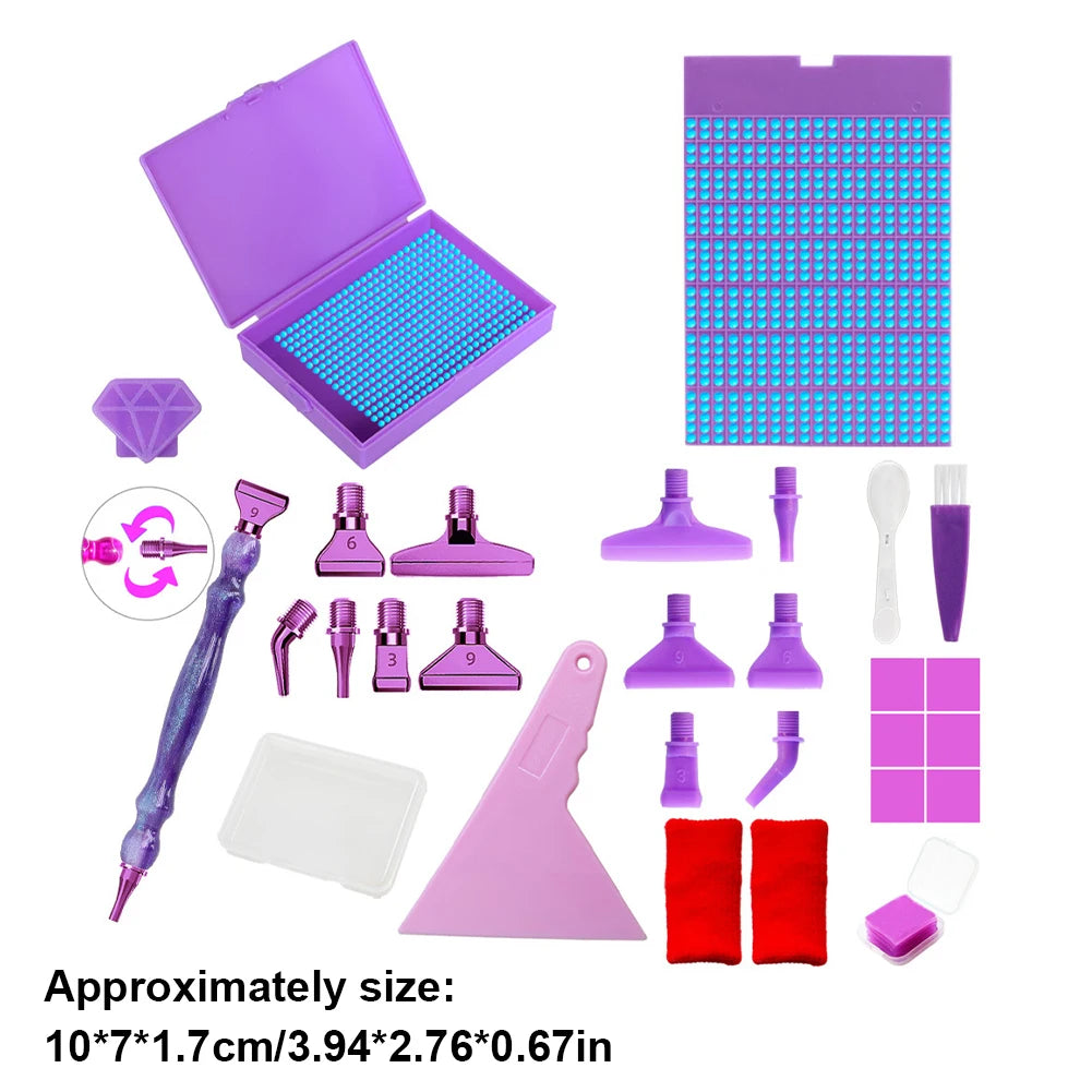 Diamond Painting Tool Set Beads Sorting Case Rhinestones Organizer Painting Pen