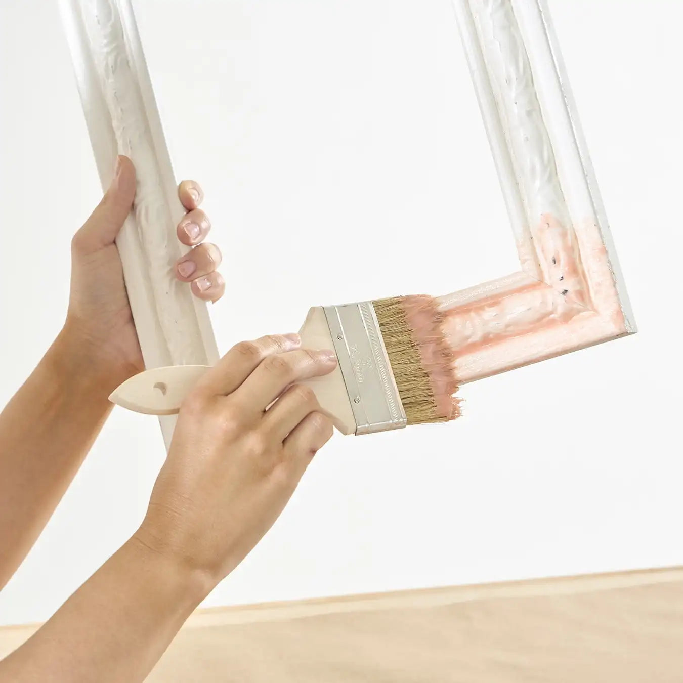 (4 pack) Unbranded Natural Bristle Flat 3-in. Chip Paint Brush