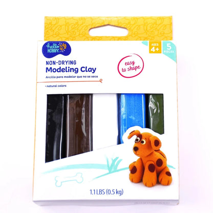 2 Pack Non-Drying Natural Modeling Clay 1 lb Flexible Reusable Ideal Sculpting Claymation Projects