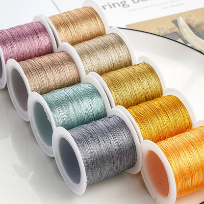 0.4mm 50m Crafts Nylon Cord Beading Braided Nylon Satin String