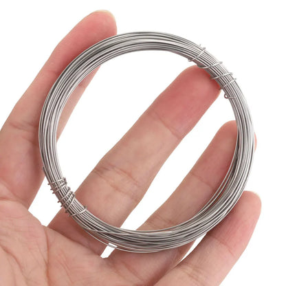 10M Stainless Steel Silver Color Wire Single Wire Beading Wire 0.3/0.4/0.5/0.6/0.8/1mm
